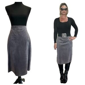 Vintage Daniel Marcus for sterling Stalls gray suede leather pencil skirt